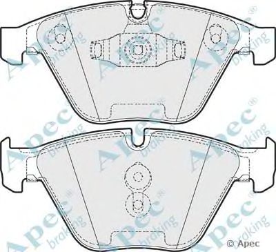 APEC BRAKING pad1635 -  Комплект тормозных колодок, дисковый тормоз